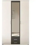 Pol Power Hanau Kleiderschrank + Spiegel Holzwerkstoff Melamin 3 T&uuml;ren 120x196x54 cm