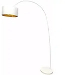 Salesfever Bogenlampe Stoffschirm - Wei&szlig;
