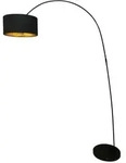 Salesfever Bogenlampe Stoffschirm - Schwarz