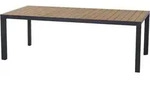Siena Garden Silva Gartenesstisch Matt Anthrazit/Teak - 220x100cm - Anthrazit