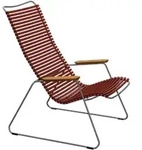 HOUE CLICK Relaxsessel Lounge Chair Bambusarmlehnen Stahlgestell - Grau