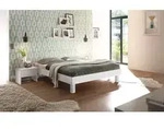 Hasena Trento 16 Rapallo Bettgestell Massivholzbett - Weiss deckend