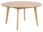 Actona Roxby Esstisch Rubberwood/Holzwerkstoff &Oslash;140x76 cm - matt Eiche gebeizt