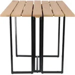 Jan Kurtz Time Klapptisch Aluminium schwarz/Teak natur 100x69x74 cm