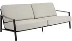 Brafab Lyra Gartensofa mit Kissen Aluminiumgestell schwarz - Schwarz