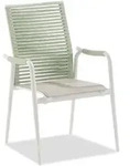 Niehoff Silla Hochlehner Aluminium/Textilene/Kordel - Ivory