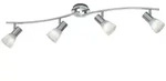 Trio Levisto Strahler Metall/Glas Nickel matt/Alabasterfarbig schwenkbar