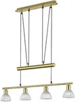 Trio Levisto Pendelleuchte Metall/Glas Alabasterfarbig H&ouml;henverstellbar
