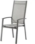 Sieger Lima Stapelsessel Hoch Aluminium/Textilux - Graphit