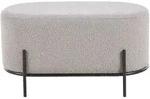 2er Set Salesfever Polsterhocker Boucl&eacute; rechteckig - Schwarz