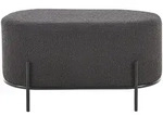 2er Set Salesfever Polsterhocker Boucl&eacute; rechteckig - Schwarz