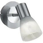 Trio Levisto Strahler Metall/Glas Nickel matt/Alabasterfarbig schwenkbar