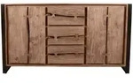 SIT M&ouml;bel NATURAL EDGE Sideboard Metall/Akazie natur und schwarz - Schwarz