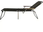 Jan Kurtz Amigo 40+ Dreibeinliege mit Armlehnen Aluminium/Esche/Kunstoffgewebe -