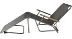 Jan Kurtz Amigo 40+ Dreibeinliege mit Armlehnen Aluminium/Esche/Kunstoffgewebe -