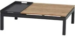 Siena Garden Alivida Loungetisch 102x70 cm Alu/Schwarz Teak Rechtseckig