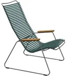 2er Set HOUE CLICK Relaxsessel Lounge Chair Bambusarmlehnen Stahlgestell - Grau