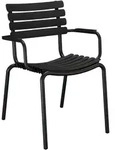 2er Set HOUE ReCLIPS Stuhl mit Armlehne Aluminiumgestell - Black