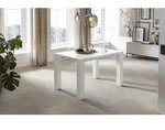 SalesFever Esstisch Holzwerkstoff hochglanz lackiert wei&szlig; ausziebar 120/240x80x76 cm