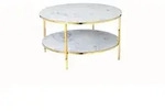 SalesFever Couchtisch &Oslash; 80 cm mit 2 Ablagen