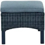 Siena Garden Taranto Hocker Aluminium/Geflecht Anthrazit matt inkl. Kissen -