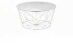 SalesFever Couchtisch mit Metallkorb &Oslash; 80 cm