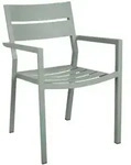 2er Set Brafab Delia Gartenstuhl mit Armlehne Aluminium pulverbeschichtet - Staubiges
