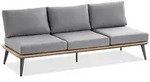 Niehoff Serra 3-Sitzer Sofa Aluminium/Canvas Heather - Schwarz
