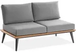 Niehoff Serra 2-Sitzer Sofa Aluminium/Canvas Heather - Schwarz