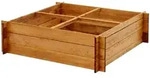 Pflanzkasten aus Holz, Kr&auml;uterbeet mit 4 Pflanzzonen, Hochbeet 100 x 100 x 30...