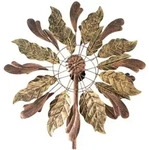 Windrad Leaves mit 2 gegenl&auml;ufigen Propellern, Gartendeko, 213 cm hoch