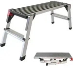 Arbeitsplattform bis 150 kg belastbar, Arbeitsb&uuml;hne 50 cm hoch, Aluleiter mit 2