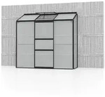 Anlehngew&auml;chshaus IDA 1300 0,65 x 1,92 m, Alurahmen schwarz, HKP 4mm
