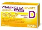 Vitamin D3 K2 Hevert + Calcium und Magnesium 2000 IE Kapseln