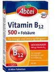 Abtei Vitamin B12 500 + Fols&auml;ure Tabletten