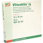 Vliwaktiv Ag Aktivkohle Tampon.m.silber 10x10 cm