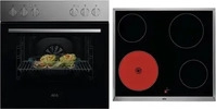 AEG KOMBI1025 Herdset mit Glaskeramikkochfeld (OU5AE10CM + HE604000XB), 60 cm breit,