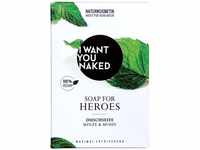 I Want You Naked Duschseife Soap For Heroes Minze & Mohn 100 g Badeseife HS-05