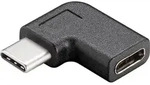 USB-C 3.0 Adapter, C Buchse - C Stecker, seitlich gewinkelt, schwarz