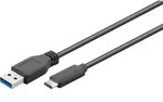 USB 3.0 Kabel A Stecker  C Stecker schwarz - L&auml;nge: 0,15 m