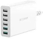 BlitzWolf BW-S15 USB Ladeger&auml;t, 6x USB , QC 3.0, 60W, wei&szlig;