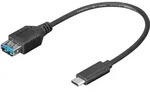 USB 3.0 Adapterkabel C Stecker - A Buchse 0,20m schwarz