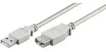 USB 2.0 Hi-Speed Verl&auml;ngerungskabel A Stecker - A Buchse grau 1,80m