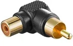 Cinch 90&deg; Winkeladapter - Farbe: schwarz