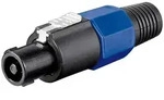 PA-Lautsprecherstecker, Speakon&reg; kompatibel, 4-pol., Schraubmontage mit Knickschutz