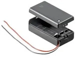 Batteriehalter f&uuml;r 1x Blockbatterie 9 V mit Anschlusskabel und geschlossenem