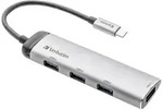 Verbatim Multiport USB-C Hub: 4x USB 3.2 Gen 1, Kompakt, Plug-and-Play, mit
