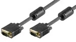 Full HD SVGA Monitorkabel VGA-Stecker  VGA-Stecker schwarz - L&auml;nge: 2,00 m