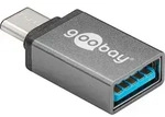 USB-C 3.0 Adapter, Metall, C Stecker  A Buchse - Farbe: grau