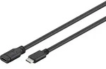 USB-C 3.0 Verl&auml;ngerung, C-Stecker - C-Buchse, schwarz, 1,0m